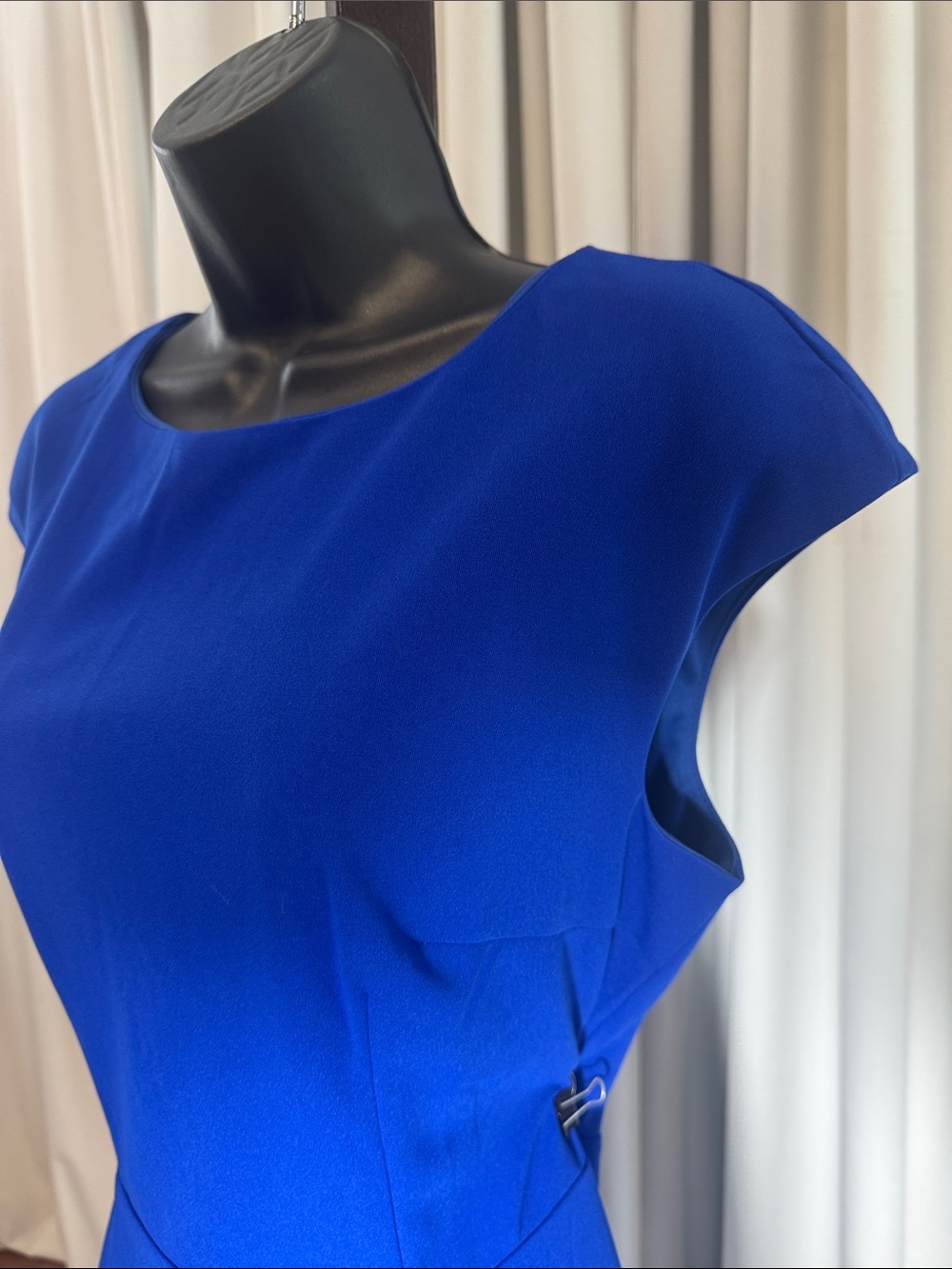 DRESSTELLS Royal Blue Midi Dress L - Picture 5 of 10